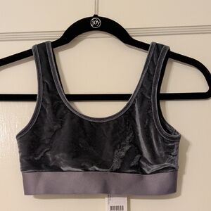 Filippa K Soft Velvet Scoop Sports Bra In Color Lead Size Small